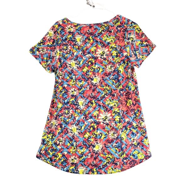Lularoe Disney Mickey Mouse Print High-Low Shirt Women's S Short Sleeve Cartoon - Picture 2 of 10